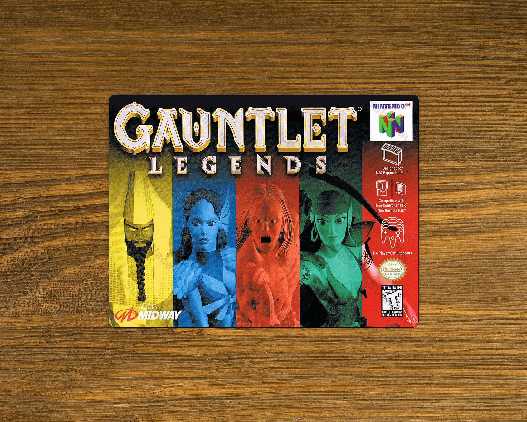 N64 Gauntlet Legends Video Game Box Cover Image on a Fridge Magnet