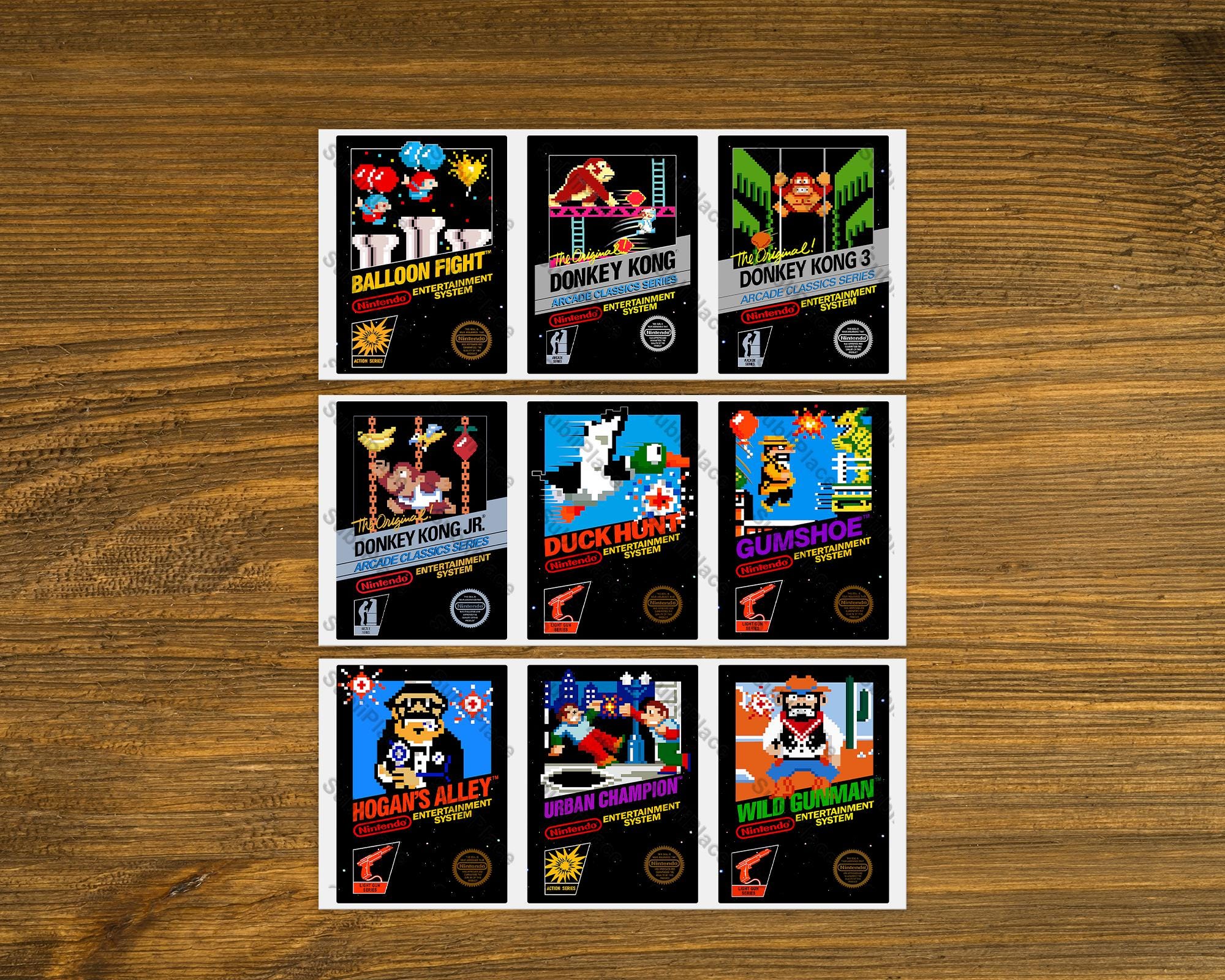Custom Nes Sticker Label Set of 9 Nintendo NES Box Cover Image Stickers - Each Sticker is 2.15 ...