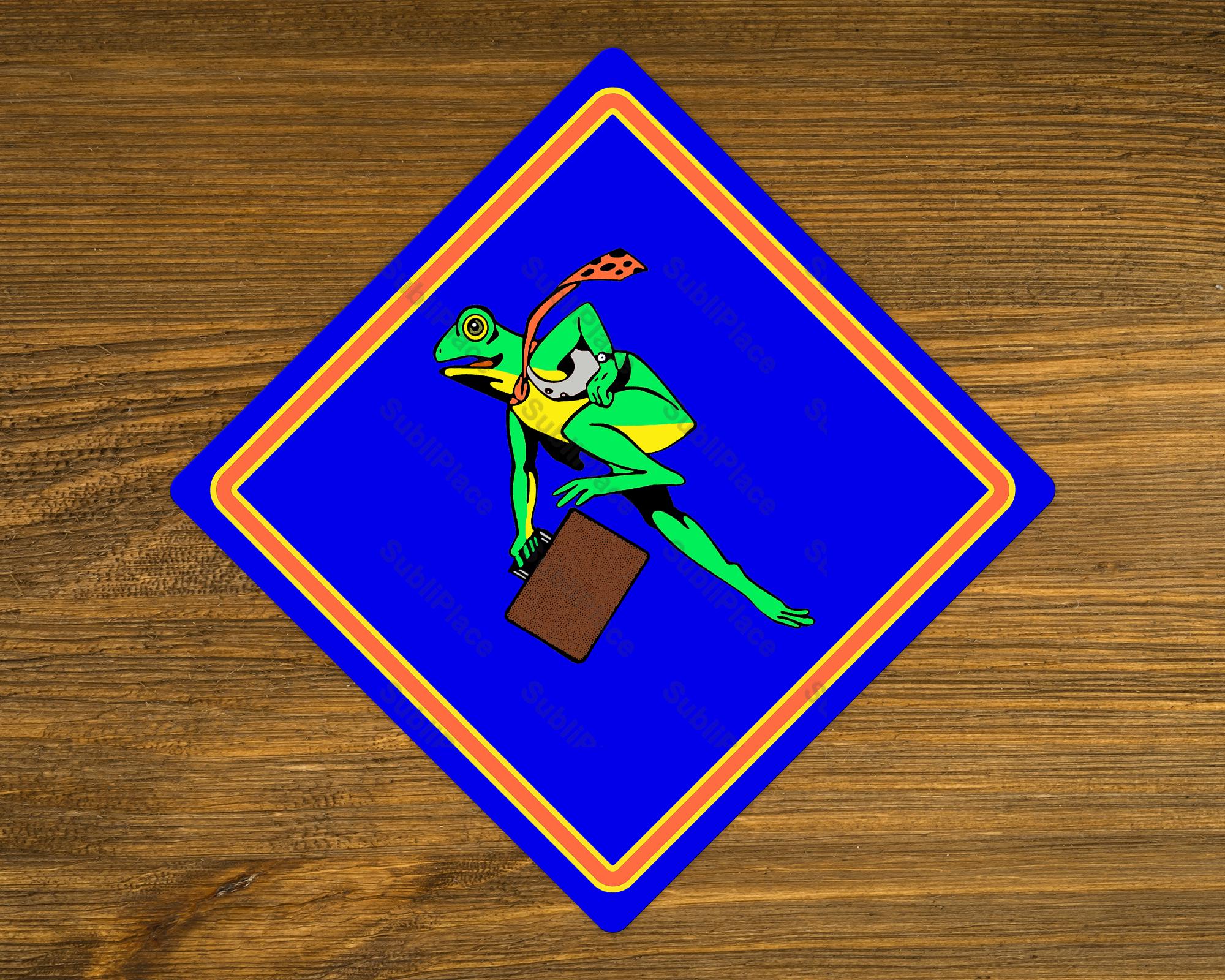 Frogger Game Sign Frogger Arcade Game Crossing Sign Metal Plate - 8