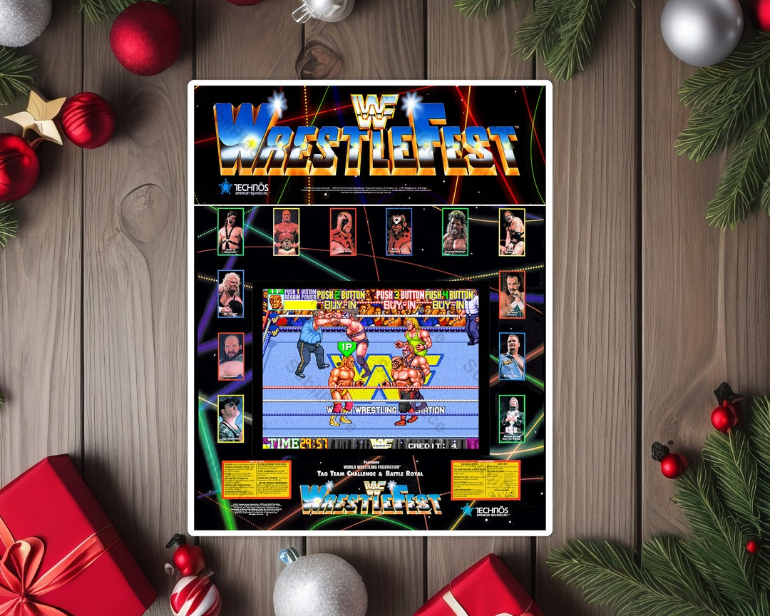 WWF Wrestlefest Arcade Game Marquee, Bezel & Screenshot 8
