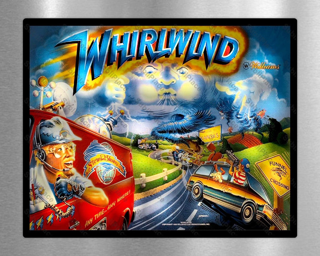 Whirlwind Pinball Arcade Game Backglass Image With No DMD Part Etsy