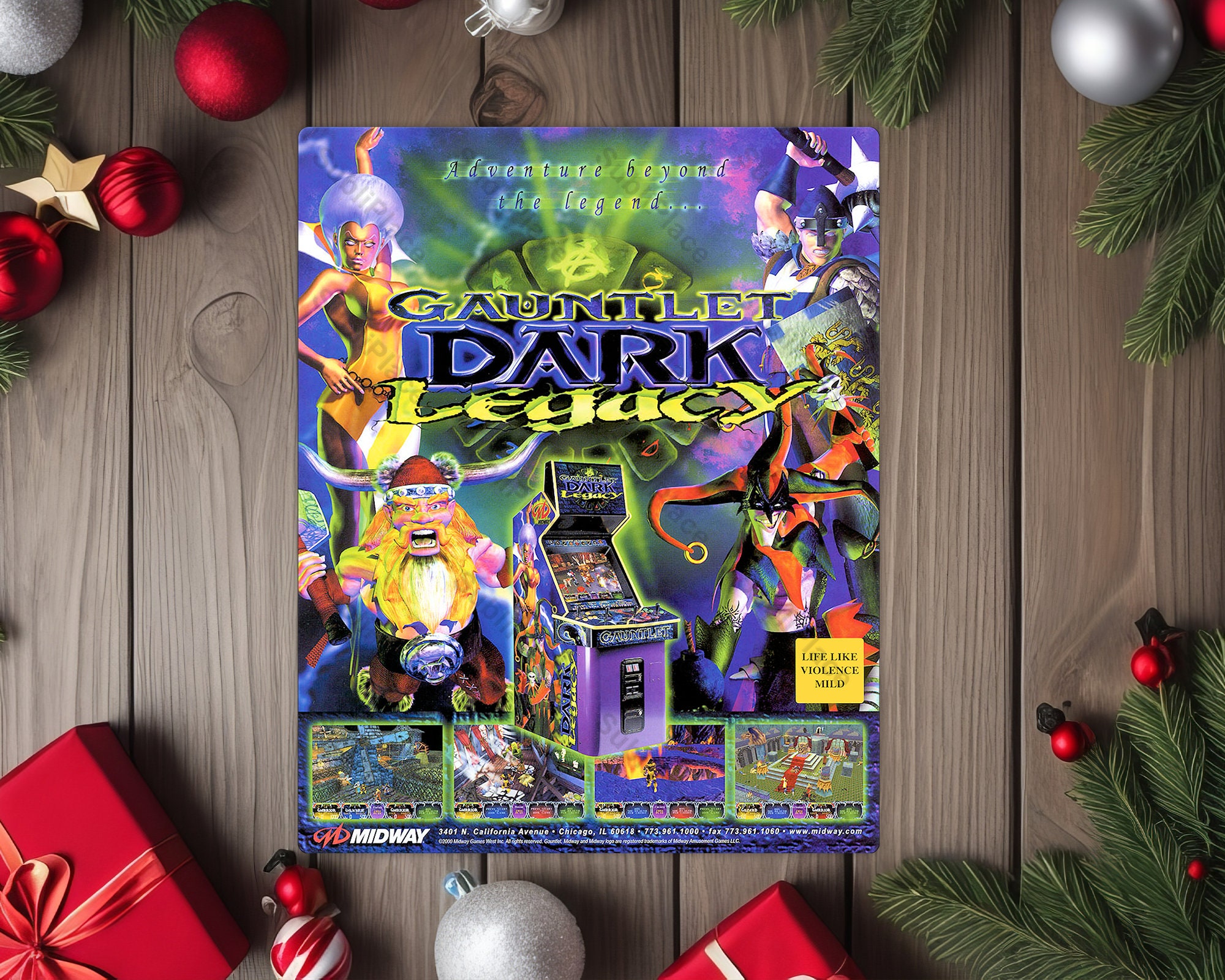 Gauntlet Dark Legacy Arcade Game Flyer Promo Art Image on a 8