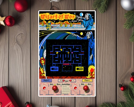 Wizard of Wor Arcade Game Marquee, Bezel, Screenshot & Control
