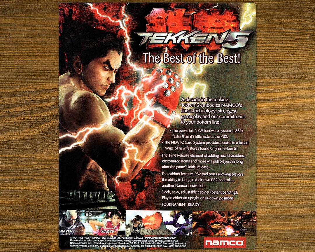 Tekken 5 Arcade Game Flyer Promo Art Image On A 8x10 Metal Plate High Tekken 5 Arcade Game Flyer Promo Art Image On A 8x10 Metal Plate High