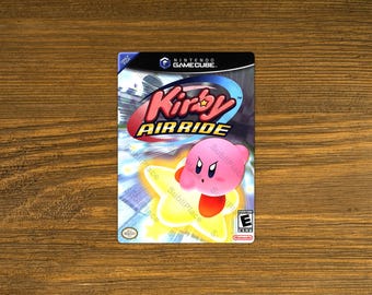 Kirby AirRide Nintendo GameCube Box Cover Video Game Fridge Magnet 2.5"x3.5" Metal Plate - High gloss w/ Rounded Corners - Image sublimated