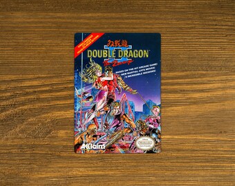 Double Dragon 2 the Revenge NES Box Cover Video Game Fridge Magnet