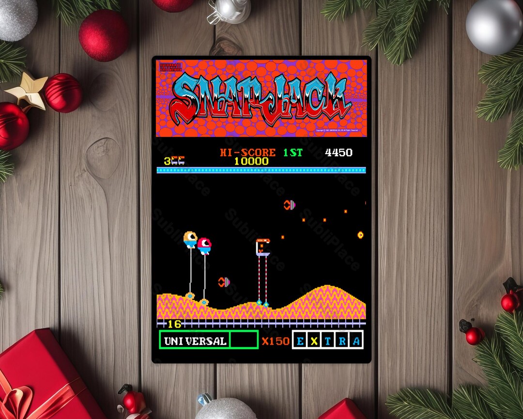 Snap Jack Arcade Game Marquee and Gameplay Screenshot Image on a 5"x7 ...