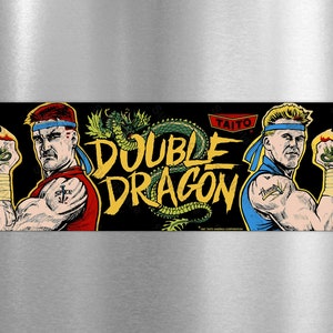 Double Dragon Arcade Marquee - 4.44 x 5.44 - Arcade Marquee Dot Com