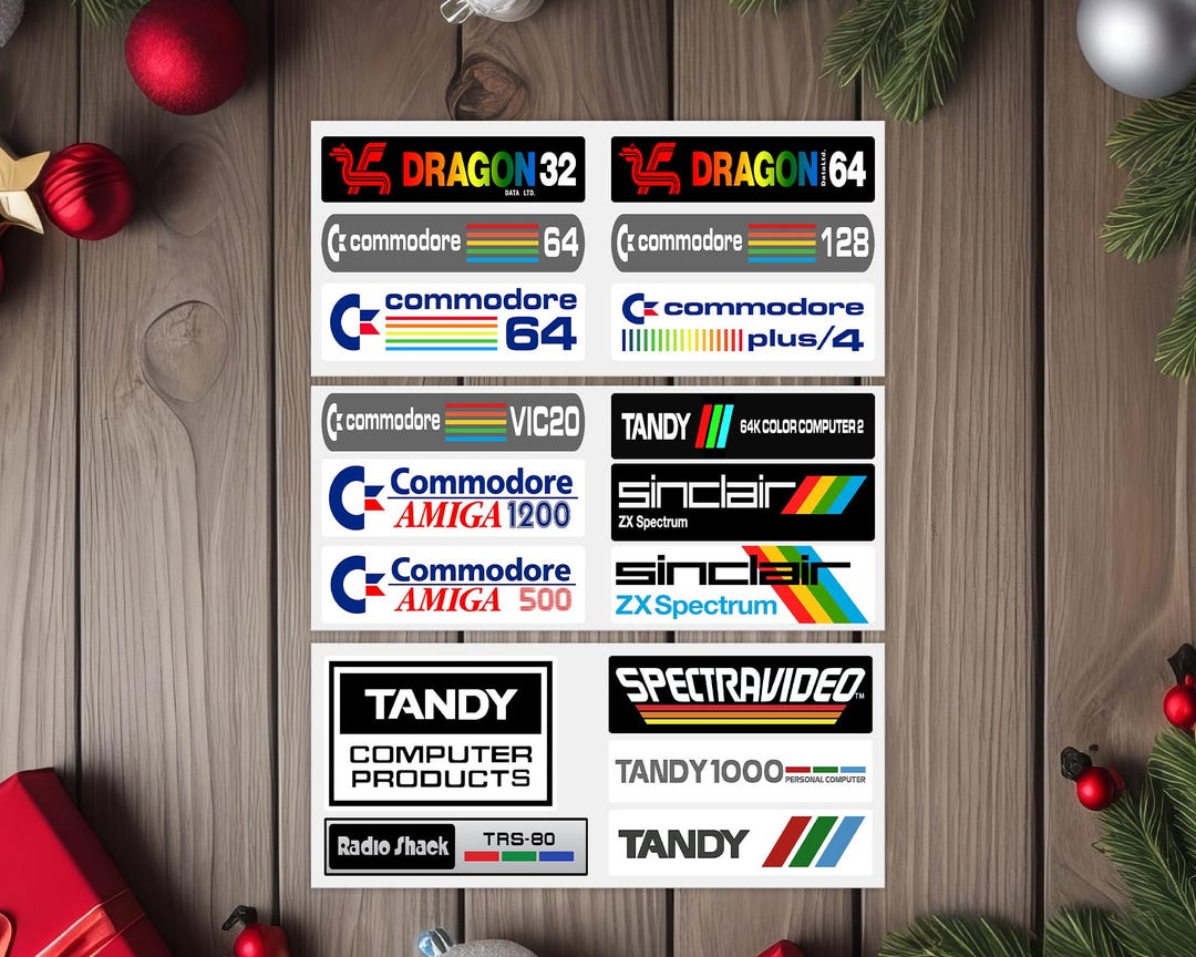 Set of 17 Different - Computer System Logo Stickers - Various Sticker ...