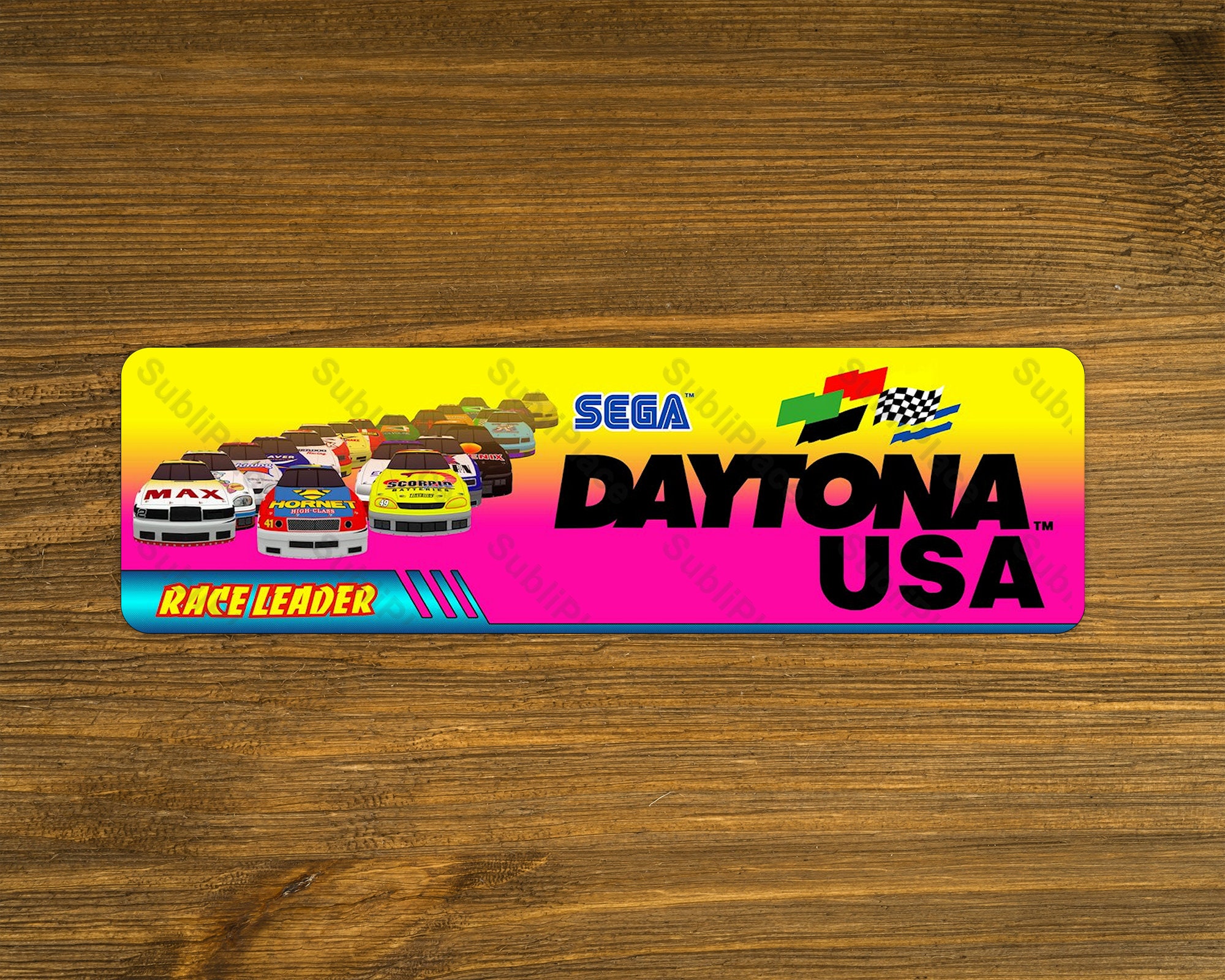 Daytona USA - Race Leader Arcade Game Marquee 4