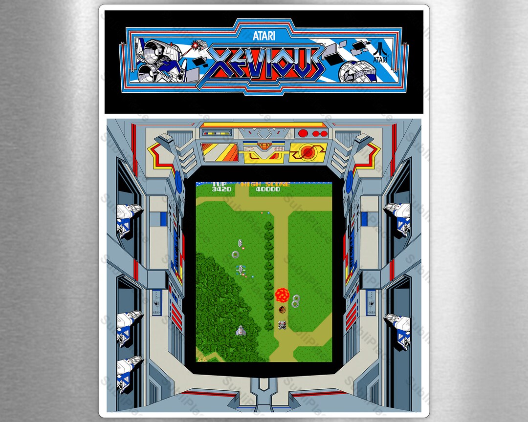 Xevious Arcade Game Marquee Bezel & Screenshot Etsy