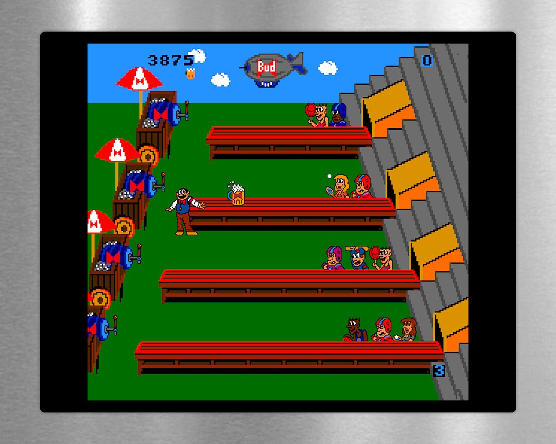 Tapper Arcade Game 3875 Screenshot 8x10 Metal Plate High Gloss With