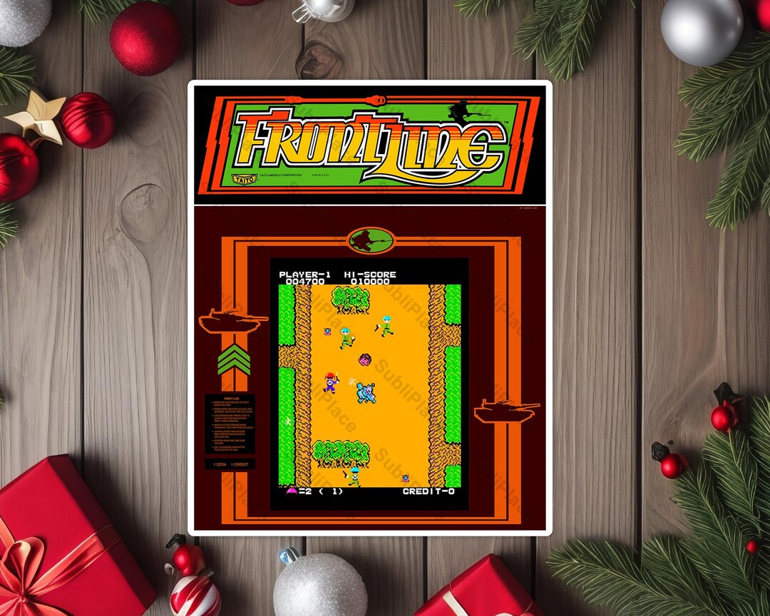 Front Line Arcade Game Marquee, Bezel & Screenshot Image on a 8
