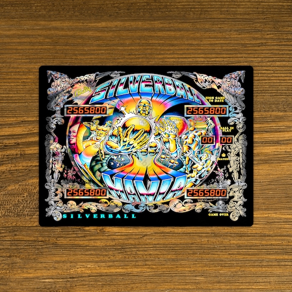 SilverBall Mania - Bally 1978 Pinball Backglass Image Arcade Game Fridge Magnet 3"x4" Metal Plate - High gloss - Image sublimated into plate