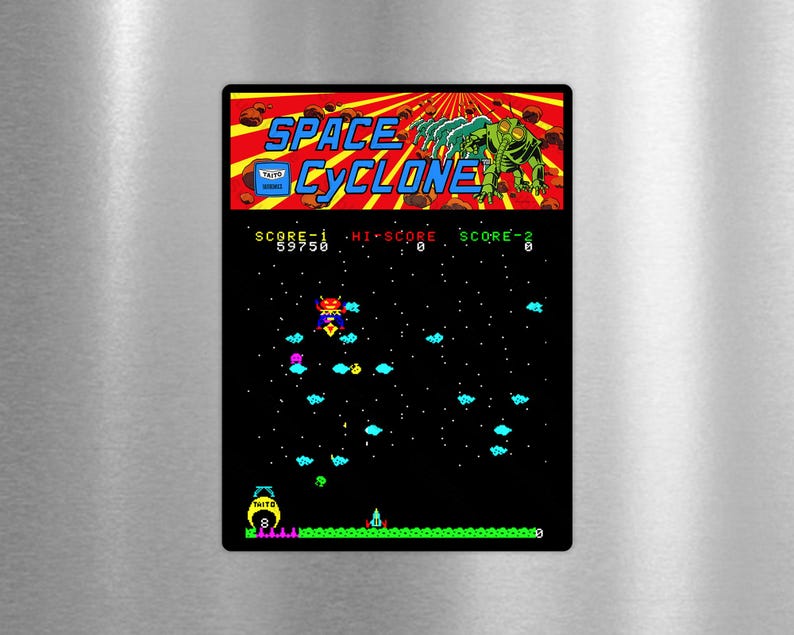 Space Cyclone Arcade Game Fridge Magnet 3