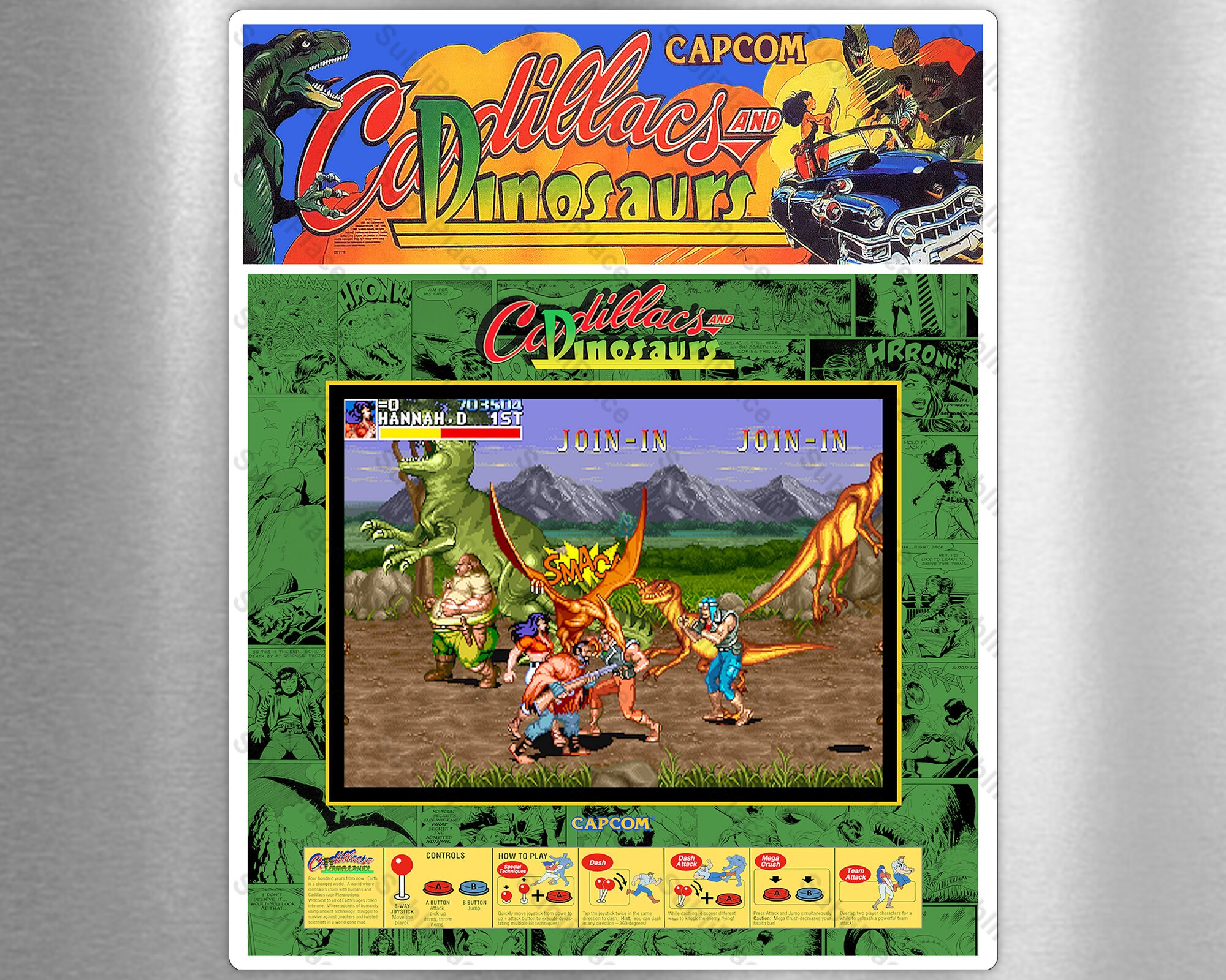 Play Arcade Cadillacs & Dinosaurs (930201 USA) Online in your browser 