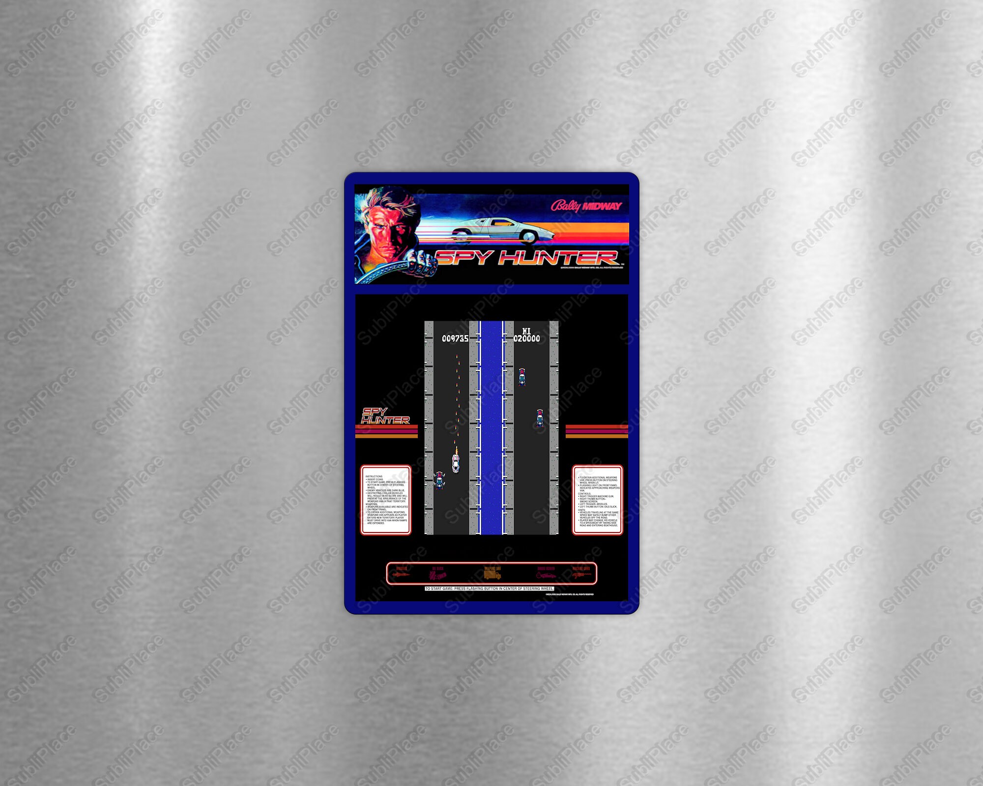 NES Spy Hunter Game Box 2" X 3" Fridge Locker Magnet 