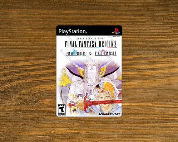 Final Fantasy Origins PS1 Box Cover Video Game Image on a Fridge