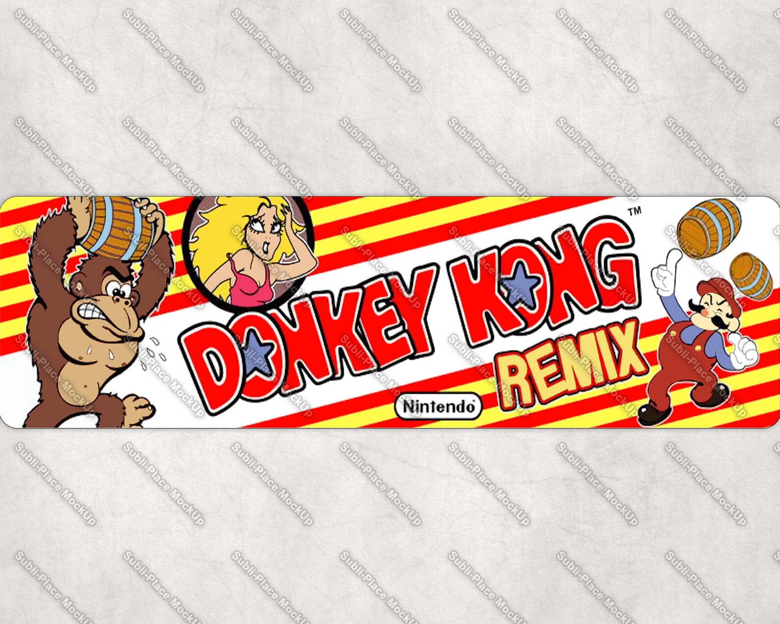 Donkey Kong Remix Arcade Game Marquee 4x13.5 Metal Etsy