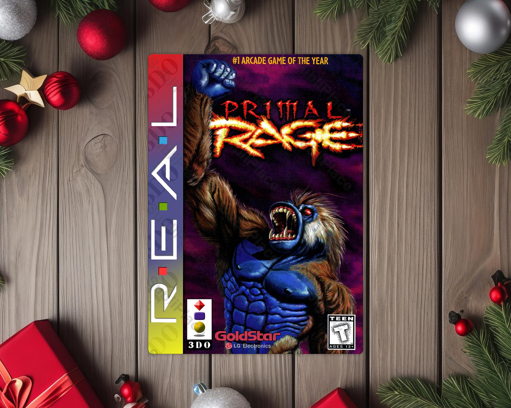 Sola Custodia/copertina Originale In Cartone Per Gioco Sega Genesis Primal Rage, Usata