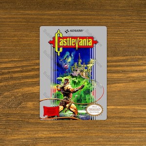 Castlevania NES Box Cover Video Game Fridge Magnet 2.5&quot;x3.5&quot; Metal Plate - High gloss w/ rounded corners - Image is sublimated into plate