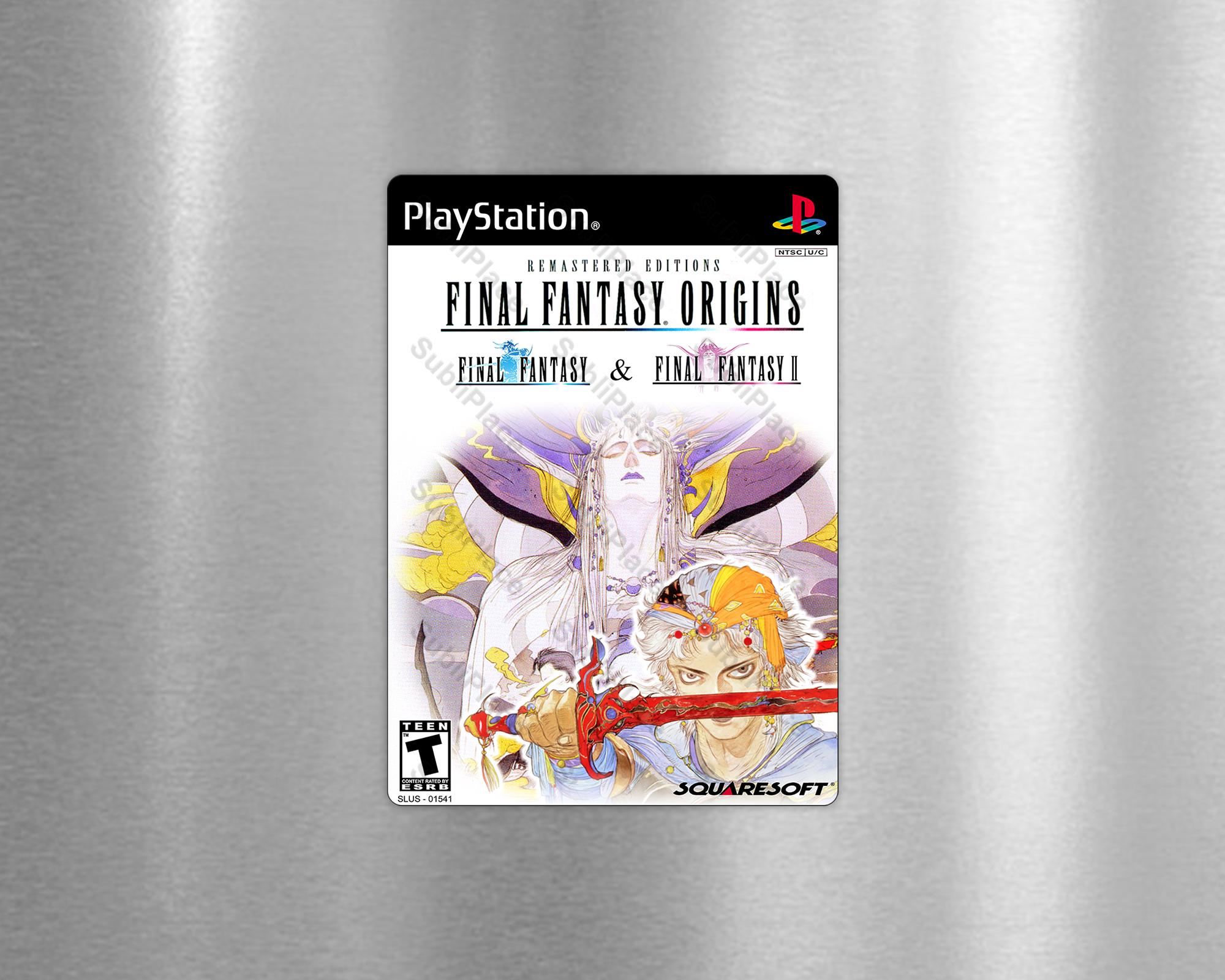Final Fantasy Origins PS1 Box Cover Video Game Image on a Fridge