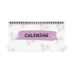 Charming Floral Desktop Calendar, Cute Desk Organizer, Monthly Planner, Home Décor, Gift for Students & Professionals