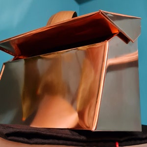 Caixa de correio de cobre para montagem na parede, decoração para casa, cobre verdadeiro, caixa de correio feita à mão