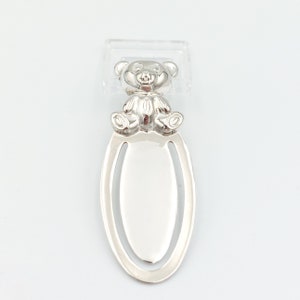 Sterling silver 925 handmade  vintage bookmark bear  unique design perfect for gift