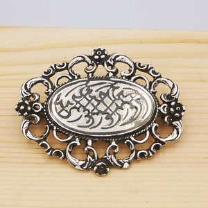 Silver 900 brooch vintage savati carved