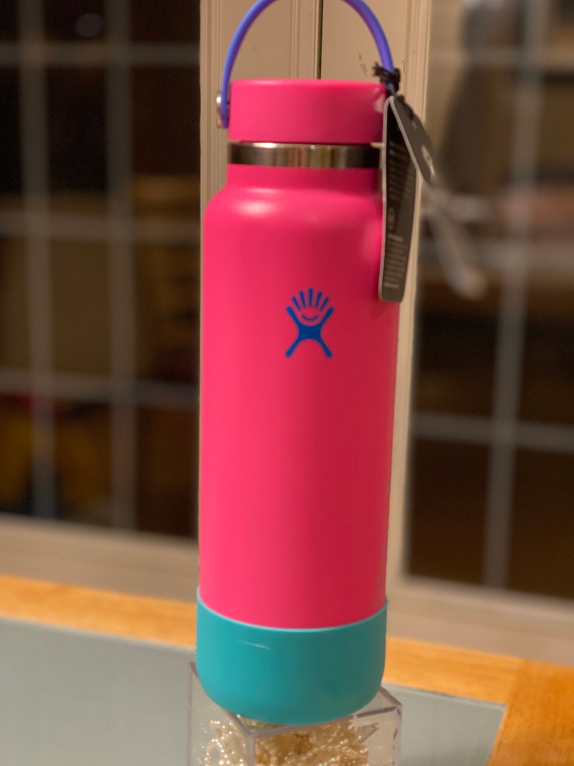 40 oz. Wide Mouth Water Bottle in Neon Pink