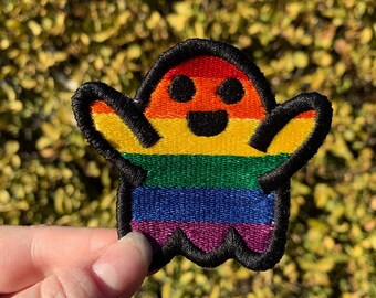 Gay Pride Ghost Iron-On Patch