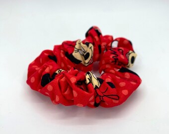 Handmade Minnie Mouse Inspired Scrunchie