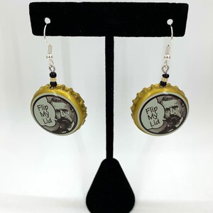 Rootbeer Quote Bottlecap Earrings