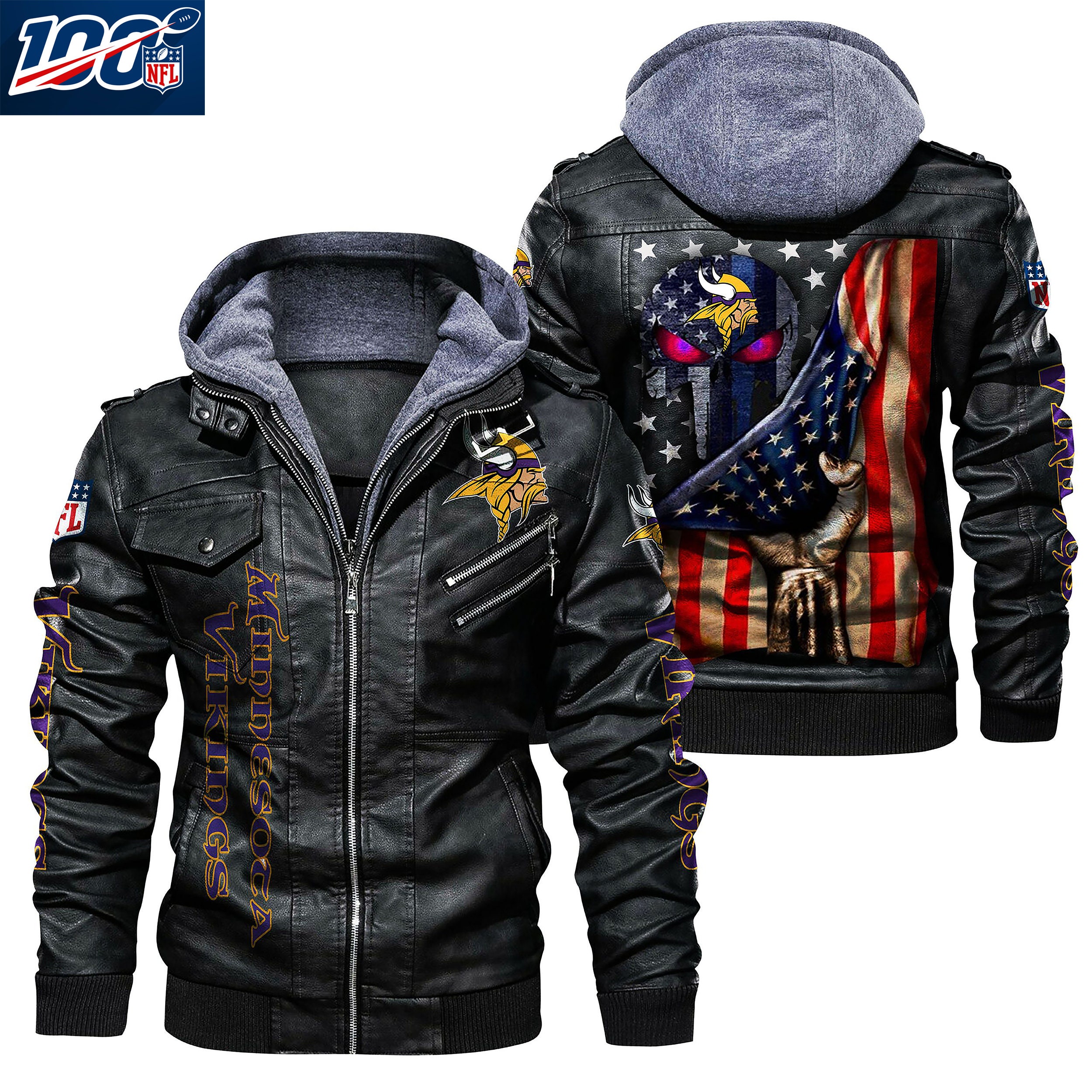 Minnesota Vikings NFL Team Leather Jacket For Men and Women Etsy