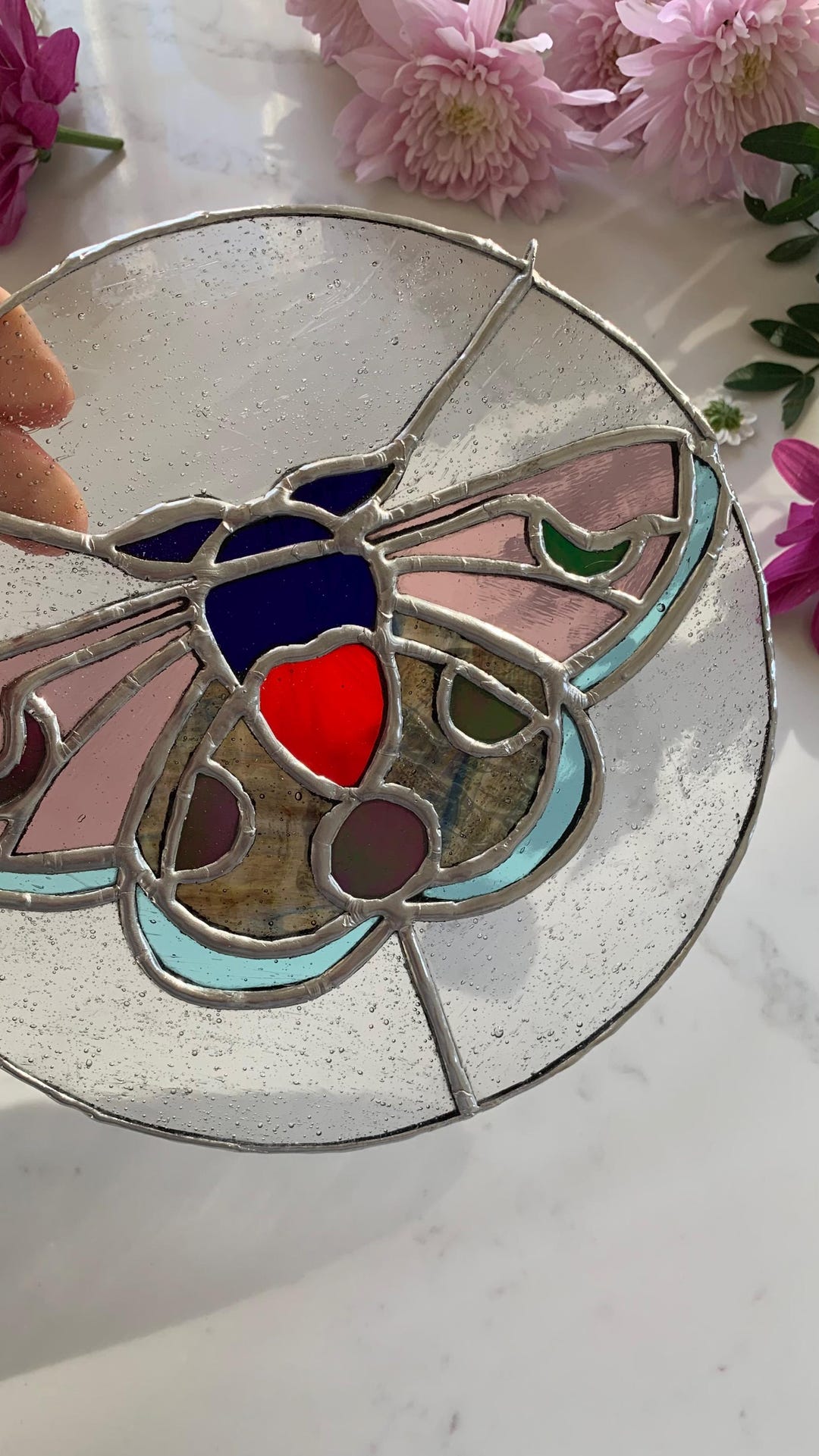 Stained Glass Moon Moth - Etsy