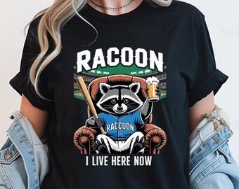 Racoon Funny Ballfield Dark Shirt Only Baseball Mama Style PNG, Softball Clipart, Travel Baseball Softball Tournament, Softball Ball Mom Png