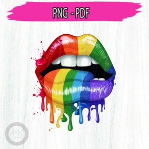 rainbow lips png pdf, pride png, love is love png, human rights png, choose love png, sublimate designs Digital Download