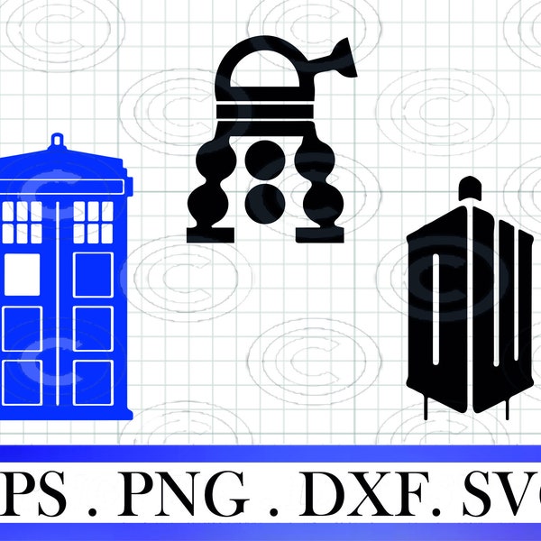 Doctor Wh SVG Bundle svg png eps dxf TARDIS Sonic Cricut Cut File, Silhouette Cut File svg for Cricut