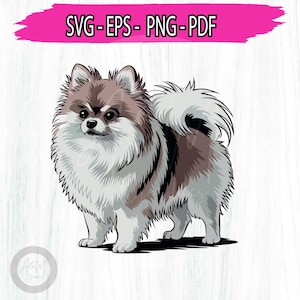 Pomeranian dog  SVG png ,Dog Designs png, eeking Pomeranian Svg Files For Cricut, Cricut Pomeranian Dog Svg Black And White Print