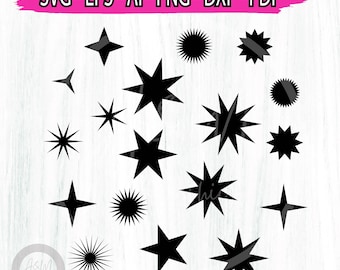 Star SVG Bundle, Star SVG, Christmas Star svg, Night Star Svg, Twinkle Stars, Instant Download, Cricut Cut File, Silhouette