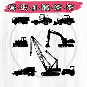 Construction SVG, Excavator SVG, Trucks Svg, Construction Vehicle Vector, Construction equipment svg, Workshop SVG, Cricut Construction svg