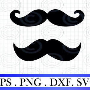 Mexican Mustache Svg, Mustache Svg, Mustache clipart Silhouette dxf, Facial Hair barber svg, For Cricut Instant Download svg png eps dxf