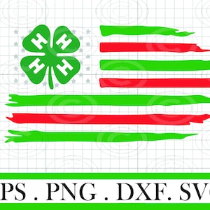4H Vector svg png, 4H Vector, 4H Mom Shirt, 4H Designs, Make The Best Better Svg Files for Cricut, four leaf clover flag vector silhouette