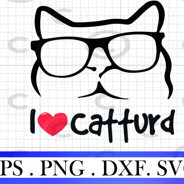 I Love Catturd svg, Catturd Funny Heart png, Valentine's funny cat png, Cute cat svg, cat bundle svg, design Instant download for cricut svg