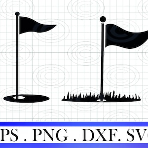Golf Flag svg png, Hole in One, Golfing Clipart, Golfing Tournament PNG,Golf Flag Pole Golfer Svg, Golf Ball Vector Golf flag Cut File