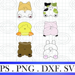 Dog Butt Bundle svg, Dog Butt Bundle png, Dog Leash Vector eps, Dog Leash Vector eps, Digital Download, Silhouette dxf, Cricut svg
