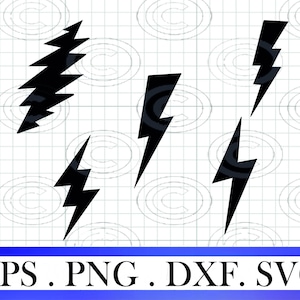 Lightning svg png Bundle, Lightning Bolt svg, Flash svgLightning Bolt Vector ,Electric Bolt Lightning Cut File for cricut