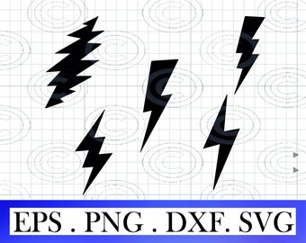 Lightning svg png Bundle, Lightning Bolt svg, Flash svgLightning Bolt Vector ,Electric Bolt Lightning Cut File for cricut
