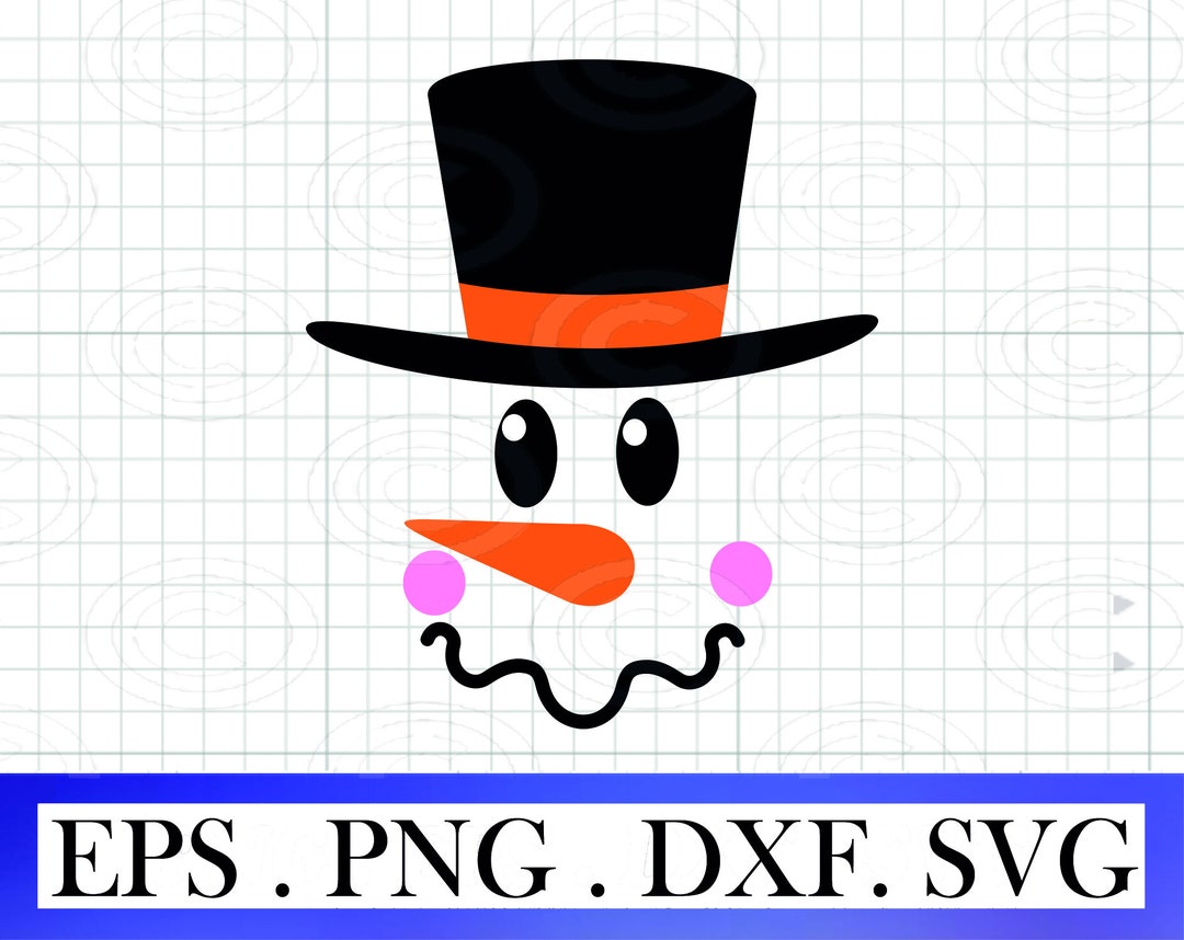 Snowman Face Svg Png Eps, Christmas Svg, Cute Snowman Face SVG ...